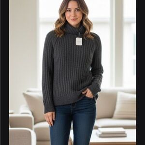 NWT Altar'd State Charcoal Turtleneck Sweater